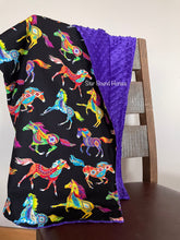Load image into Gallery viewer, Baby Blanket - Rainbow Painted Ponies
