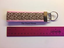 Load image into Gallery viewer, Key Fob - Giraffe Print on Pink
