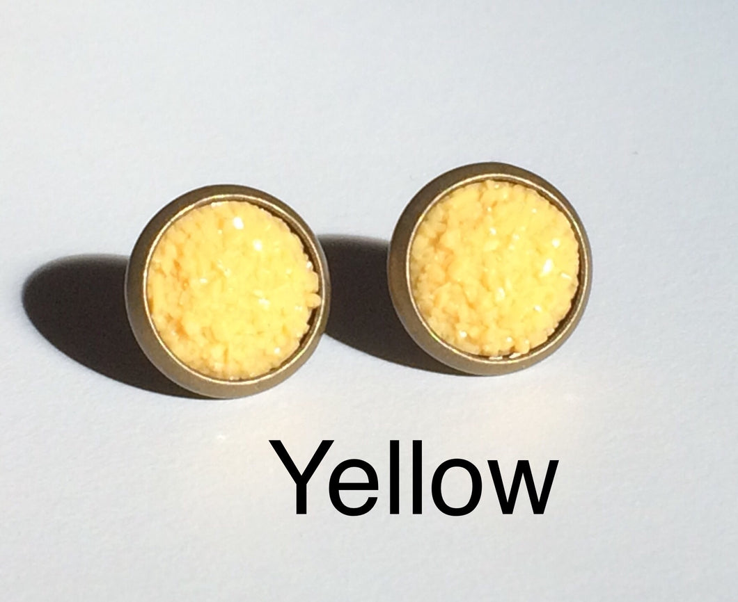 Earrings - Bling Yellow