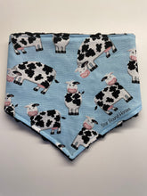 Load image into Gallery viewer, Baby Bib - Blue Cows
