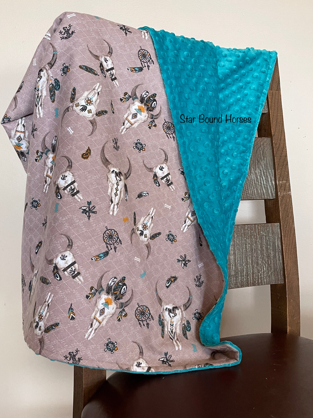 Baby Blanket - Tan Longhorns